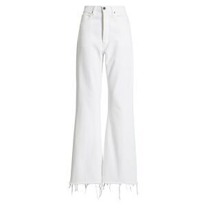 FRAME The Lax White Raw Fray Mid Rise Relaxed Flare Jeans Size 29 NWT